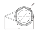 CAP SCREW COVER GRÅ HØY F32 TIR INDIKATOR