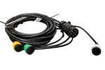 STIKKONTAKT MANTES elektrisk installasjon tilhengerledning 4,7 m 7-PIN støpsel bajonetter 2x 5-PIN + 2x 2-PIN