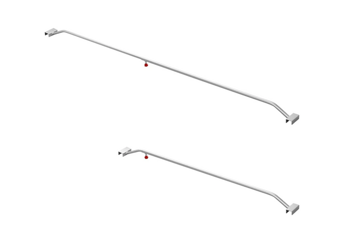Flat presenningsfeste for ProPlus-tilhenger 340918 justerbar 132–204 cm