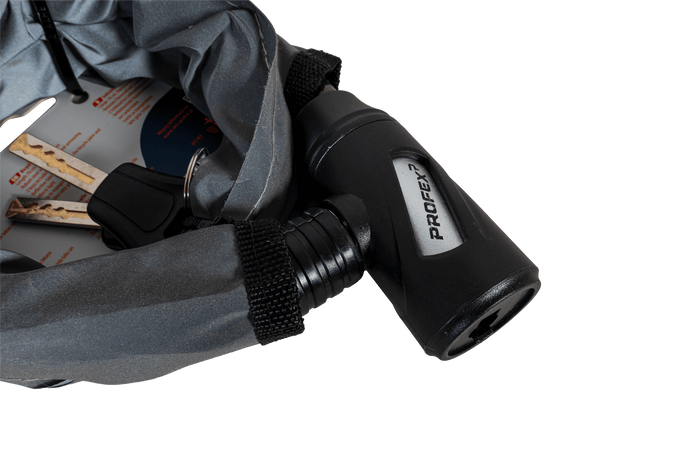 PROFEX Reflex sykkellås i stålarmering, 70 cm lang