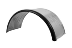 Dobbelskjerm for tilhenger 15-16" DOMAR DK7115 hjulbue 880/400mm metall med gummikant