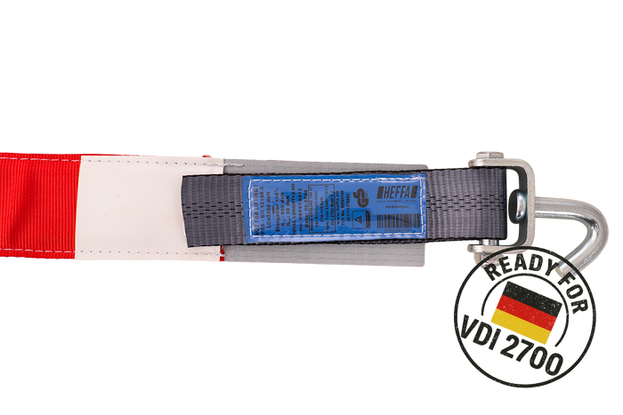 HEFFA CARLINE 130 bergingsbil transportbelte hjulsikringsbelte 2,8m/50mm/5t VDI 2700