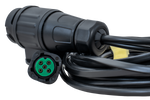 MANTES elektrisk installasjon, tilhengerledning, 4,5 m, 13-pins plugg, 2x5-pins bajonetter
