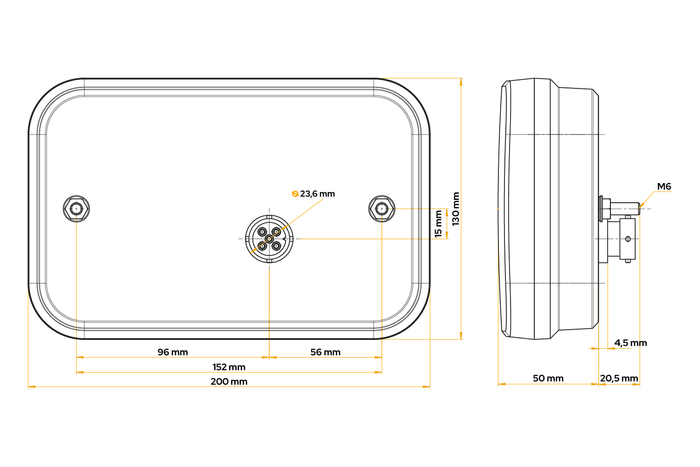 Baklykter FRISTOM FT-270 LED bajonett 5-PIN 6 funksjoner venstre+høyre