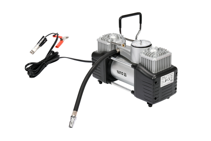 YATO YT-73462 bilkompressor med 250W LED-lampe