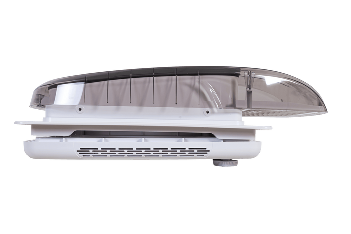 Automatisk takvifte PUNDMANN PLUS VIFTE for campingvogn med belysning, rullegardin 400×400 mm