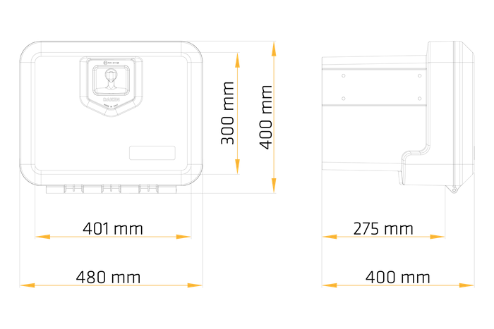 DAKEN 81002 WELVET verktøykasse 480x400x400mm 39,5l