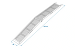 ProPlus 390094 sammenleggbare ramper stålramper for tilhengere 203 cm 680 kg sett med 2