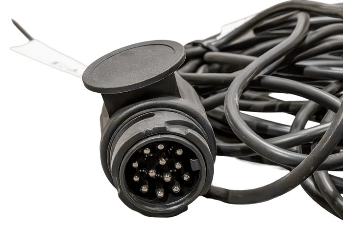 STIKKONTAKT MANTES elektrisk installasjon tilhengerledning 5,5 m 13-PIN støpsel bajonetter 2x 5-PIN