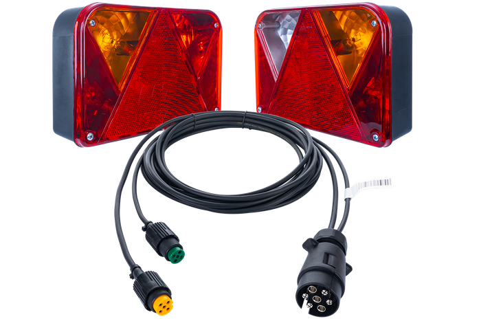 DOBPLAST DPT35 baklykter + MANTES ledningsnett 4m 7PIN