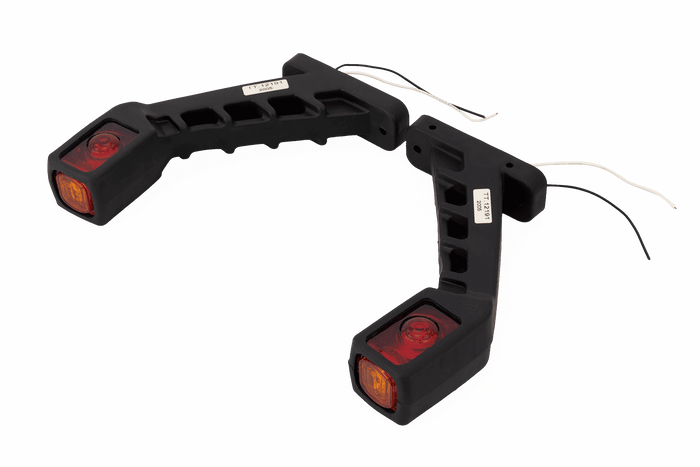Sett med to TT TECHNOLOGY TT.12191 LED-markeringslamper, venstre + høyre, på en gummiarm