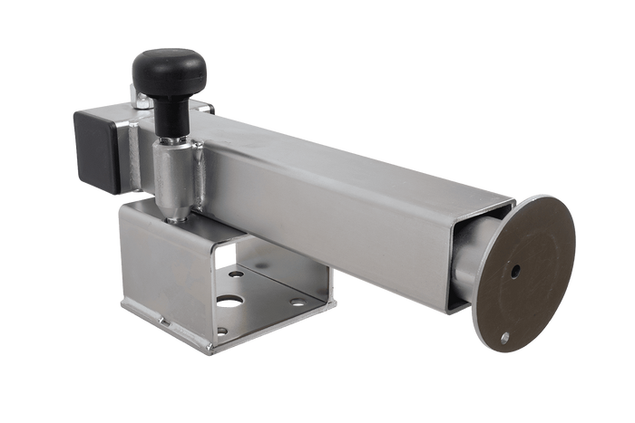 UNITRAILER JL2 uttrekkbar sveivstøtte for 1300 kg flatbed-tilhenger 410-645 mm