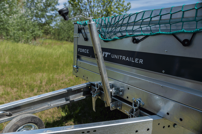 UNITRAILER sveivløfter med håndtak for tipping og lossing av en 1000 kg bilhenger 500-865 mm