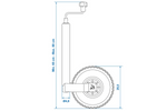 ProPlus 341507 støttehjul 150 kg 48 mm 650–880 mm