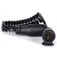 KAMAR E1384 spiralformet elektrisk kabel 3m 12V støpsel/kontakt 13PIN