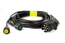 MANTES elektrisk installasjon, tilhengerledningsnett 5,2 m, 7PIN-plugg, 2x5PIN-bajonetter