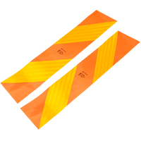 Klistremerker, reflekterende klistremerker, korte HERMON, merkeskilt for tunge kjøretøy, 565x132mm, venstre+høyre