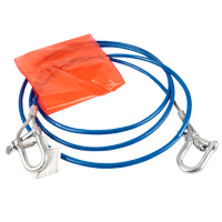 Slepetau med sjakler LAMPA ståltau 3,5m/6mm/3t blå