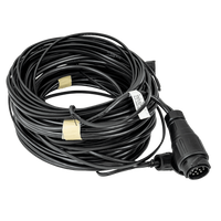 MANTES elektrisk installasjon, tilhenger trekkbil sele, 12 m, 13 PIN støpsel, 2x 8 PIN bajonetter