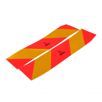 Klistremerker, reflekterende klistremerker, korte HERMON, merkeskilt for tunge kjøretøy, 565x132mm, venstre+høyre