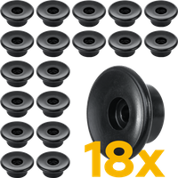 TULPLAST tilhengerhjul for feste av presenninger, nett og andre trekk, sett med 18 stk.