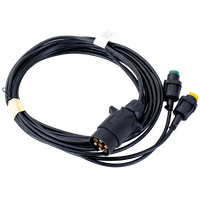 MANTES elektrisk installasjon, tilhengerledningsnett 4m, 7PIN-plugg, 2x5PIN-bajonetter