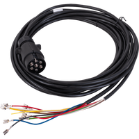 MANTES elektrisk installasjonskabel for tilhenger 4m 7PIN-plugg 6.3-kontakter