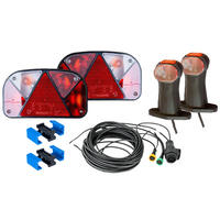 Lyssett: ASPÖCK baklys + ASPÖCK sidemarkeringslys + MANTES 7m 13-PIN sele + hurtigkoblinger