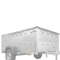 H-0 flat ramme med presenningsdeksel for UNITRAILER GARDEN TRAILER 264 KIPP tilhenger