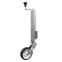 UNITRAILER automatisk støttehjul med håndtak 400 kg 60 mm 470-785 mm