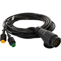 MANTES elektrisk installasjon, tilhenger trekkvogn sele, 7 m, 13 PIN støpsel, 2x 5 PIN bajonetter