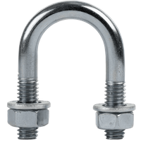 Galvanisert u-bolt klemme type B med muttere og skiver M6 x 18 (3/8")