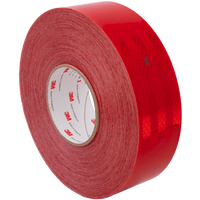 3M selvklebende refleksbånd, kontur, rød - 1 meter