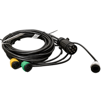 STIKKONTAKT MANTES elektrisk installasjon tilhengerledning 4,7 m 7-PIN støpsel bajonetter 2x 5-PIN + 2x 2-PIN