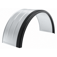 Dobbelskjerm for tilhenger 17,5-19,5" DOMAR DK7140 hjulbue 1000/500 mm metall med gummikant