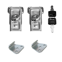 Sett med sidekroker med WINTERHOFF BVS 60-1 + BVSG 60-A festemidler, komplett tilhengersidelås med nøkkel