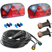 Lyssett: ASPÖCK baklys + ASPÖCK sidemarkeringslys + MANTES 8m 13-PIN sele + hurtigkoblinger