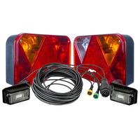 Lyssett: DOBPLAST baklykter + DOBPLAST LED-sidelys + MANTES 7m 13-pinners ledningsnett + hurtigkoblinger