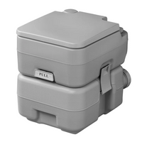 ProPlus 370415V01CR Bærbart campingtoalett grått 10L/20L
