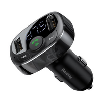 BASEUS T-type FM bluetooth 4.2 MP3-sender + 2x USB 3.4A billader