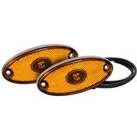 Sett med to ASPÖCK FLATPOINT II LED-markeringslamper, oransje, universal