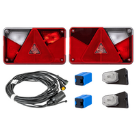 Lyssett: ASPÖCK MULTIPOINT V baklykter + ASPÖCK FLEXIPOINT I sidemarkeringslys + ASPÖCK 4,5m 7-PIN sele