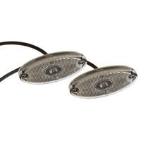 Sett med to ASPÖCK FLATPOINT II LED-markeringslamper, hvite, universelle