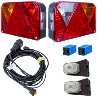 Lyssett: DOBPLAST DPT35 baklykter + ASPÖCK FLEXIPOINT I sidemarkeringslys + MANTES 4,5m 13-pinners ledningsnett