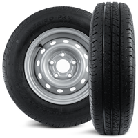 Sett med to forsterkede hjul til tilhengeren LINGLONG DEKK 165/80 R13C 96/94N UNITRAILER FELGER 4,5Jx13"H2 5x112 ET:30