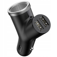 BASEUS Y Type 2xUSB Billader, Sigarettenneruttak 40W