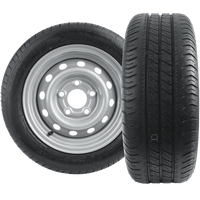 Sett med to forsterkede hjul for tilhenger DEKK LINGLONG 195/50 R13C 104/101N FELG UNITRAILER 5.5Jx13"H2 5x112 ET:30