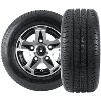 Sett med to forsterkede hjul til tilhenger LINGLONG TIRE 195/55 R10C 98/96N ALU UNITRAILER FELG 6Jx10" 5x112 ET:-4