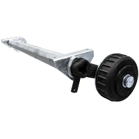 AL-KO EURO bremseaksel for tilhenger / bergingsbil 1800kg 1200mm 1700mm 5x112