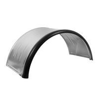 Dobbelskjerm for tilhenger 15-16" DOMAR DK7115 hjulbue 880/400mm metall med gummikant